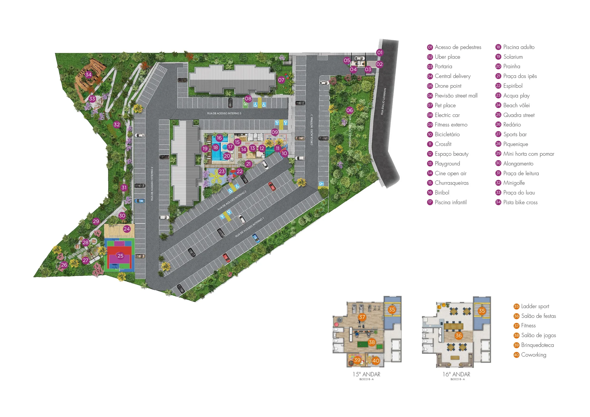 Planta de implantação do Vitória Clube